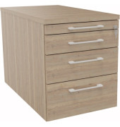 Rollcontainer 820112371, eiche natur, 4 Schubladen, Holz, abschlie&szlig;bar