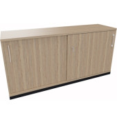 Schiebet&uuml;renschrank endless 820112471, abschlie&szlig;bar, 2 OH, eiche natur, 160x78,1x44,2cm (BxHxT)
