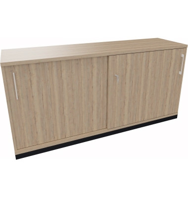 Schiebet&uuml;renschrank endless 820112471, abschlie&szlig;bar, 2 OH, eiche natur, 160x78,1x44,2cm (BxHxT)