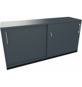 Schiebet&uuml;renschrank endless 820112482, abschlie&szlig;bar, 2 OH, lavagrau, 160x78,1x44,2cm (BxHxT)