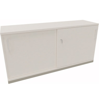 Schiebetürenschrank 2OH B1600xT442xH781mm si/Weiß