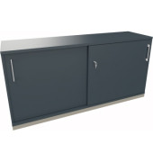 Schiebetürenschrank 2OH B1600xT442xH781mm si/Lavagrau