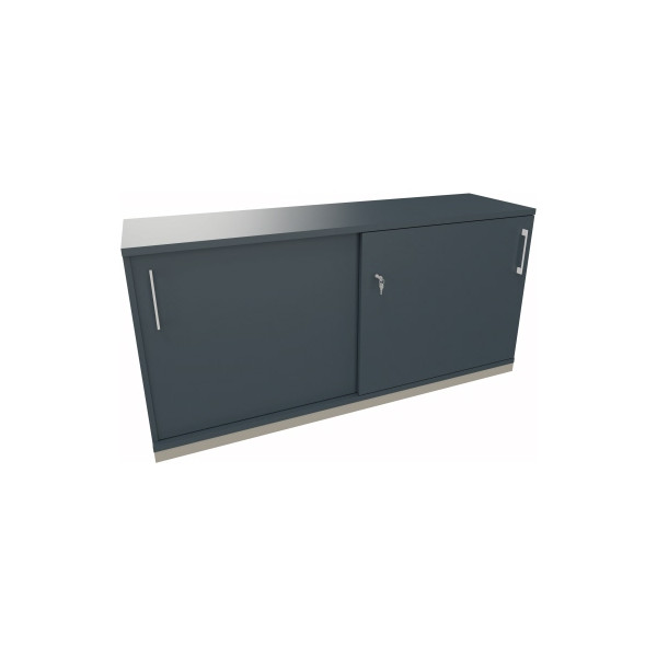 4003969064430 - Schiebetürenschrank 2OH B1600xT442xH781mm si Lavagrau 4003969064430 Soennecken