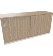 Schiebetürenschrank 2OH B1600xT442xH781mm ws/Eiche Nat