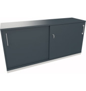 Schiebetürenschrank 2OH B1600xT442xH781mm ws/Lavagrau