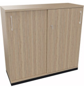 Schiebet&uuml;renschrank endless 820112771, abschlie&szlig;bar, 3 OH, eiche natur, 120x113,3x44,2cm (BxHxT)