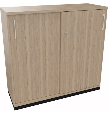 Schiebet&uuml;renschrank endless 820112771, abschlie&szlig;bar, 3 OH, eiche natur, 120x113,3x44,2cm (BxHxT)