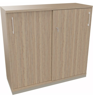 Schiebetürenschrank 3OH B1200xT442xH1133mm si/Eiche Nat Schiebetürenschrank 3OH B1200xT442xH1133mm si/Eiche Nat