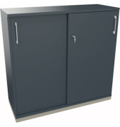 Schiebet&uuml;renschrank endless 820112882, abschlie&szlig;bar, 3 OH, lavagrau, 120x113,3x44,2cm (BxHxT)