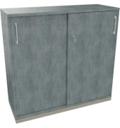 Schiebetürenschrank 3OH B1200xT442xH1133mm si/Beton