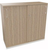 Schiebetürenschrank 3OH B1200xT442xH1133mm ws/Eiche Nat