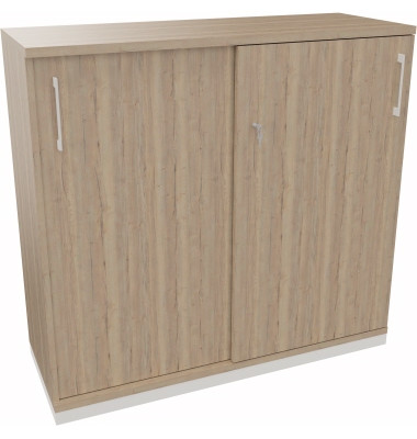 Schiebet&uuml;renschrank endless 820112971, abschlie&szlig;bar, 3 OH, eiche natur, 120x113,3x44,2cm (BxHxT)