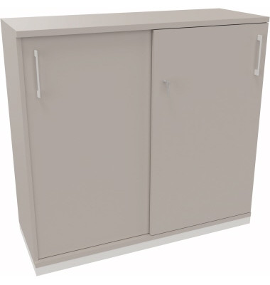 Schiebetürenschrank 3OH B1200xT442xH1133mm ws/Lichtgrau Schiebetürenschrank 3OH B1200xT442xH1133mm ws/Lichtgrau