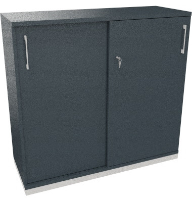 Schiebet&uuml;renschrank endless 820112982, abschlie&szlig;bar, 3 OH, lavagrau, 120x113,3x44,2cm (BxHxT)