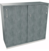 Schiebetürenschrank 3OH B1200xT442xH1133mm ws/Beton
