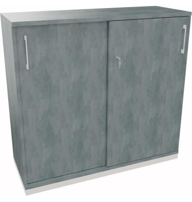 Schiebetürenschrank 3OH B1200xT442xH1133mm ws/Beton Schiebetürenschrank 3OH B1200xT442xH1133mm ws/Beton