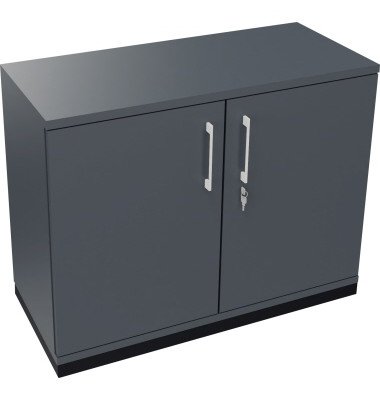 Flügeltürenschrank 2OH B1000xT442xH781 an/Lavagrau