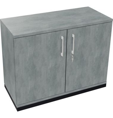 Aktenschrank endless 820113283, abschlie&szlig;bar, 2 OH, beton hell, 100x78,1x44,2cm (BxHxT)