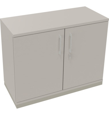 Flügeltürenschrank 2OH B1000xT442xH781 si/Lichtgrau