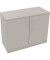 Flügeltürenschrank 2OH B1000xT442xH781 si/Lichtgrau