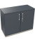 Flügeltürenschrank 2OH B1000xT442xH781 si/Lavagrau