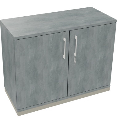 Aktenschrank endless 820113383, abschlie&szlig;bar, 2 OH, beton hell, 100x78,1x44,2cm (BxHxT)