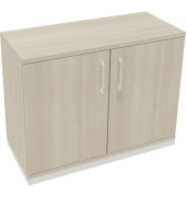Flügeltürenschrank 2OH B1000xT442xH781 ws/Akazie
