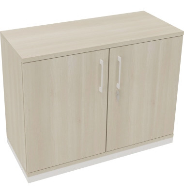Flügeltürenschrank 2OH B1000xT442xH781 ws/Akazie
