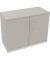 Flügeltürenschrank 2OH B1000xT442xH781 ws/Lichtgrau