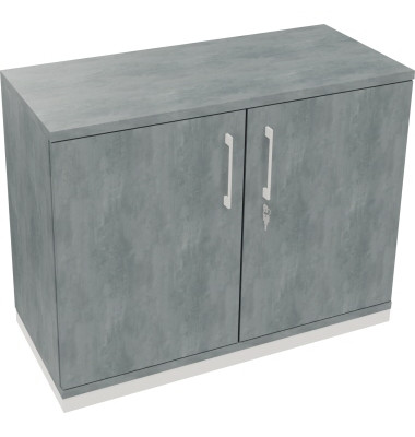 Flügeltürenschrank 2OH B1000xT442xH781 ws/Beton