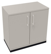 Flügeltürenschrank 2OH B800xT442xH781 an/Lichtgrau