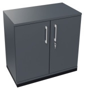 Flügeltürenschrank 2OH B800xT442xH781 an/Lavagrau