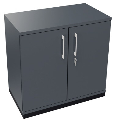 Aktenschrank endless 820113582, abschlie&szlig;bar, 2 OH, lavagrau, 80x78,1x44,2cm (BxHxT)