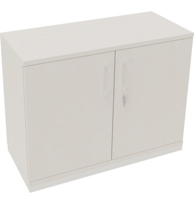 Flügeltürenschrank 2OH B800xT442xH781 si/Weiß