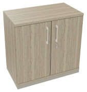Flügeltürenschrank 2OH B800xT442xH781 si/Eiche Nat