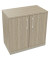 Flügeltürenschrank 2OH B800xT442xH781 si/Eiche Nat