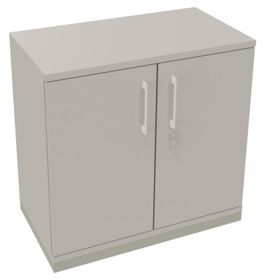 Flügeltürenschrank 2OH B800xT442xH781 si/Lichtgrau