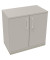 Flügeltürenschrank 2OH B800xT442xH781 si/Lichtgrau