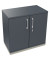 Flügeltürenschrank 2OH B800xT442xH781 si/Lavagrau