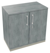 Aktenschrank endless 820113683, abschlie&szlig;bar, 2 OH, beton hell, 80x78,1x44,2cm (BxHxT)