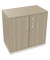 Flügeltürenschrank 2OH B800xT442xH781 ws/Eiche Nat