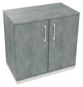 Aktenschrank endless 820113783, abschlie&szlig;bar, 2 OH, beton hell, 80x78,1x44,2cm (BxHxT)