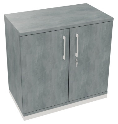 Flügeltürenschrank 2OH B800xT442xH781 ws/Beton