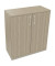 Flügeltürenschrank 3OH B1000xT442xH1133 si/Eiche Nat