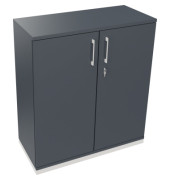 Flügeltürenschrank 3OH B1000xT442xH1133 ws/Lavagrau
