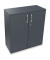 Flügeltürenschrank 3OH B1000xT442xH1133 ws/Lavagrau