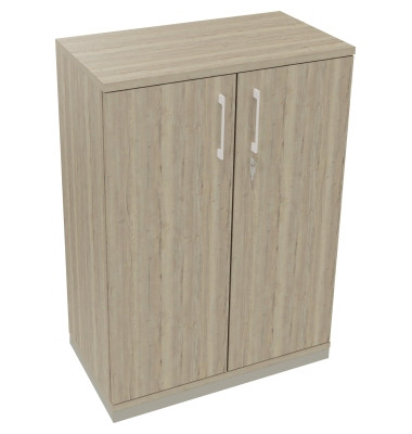 Flügeltürenschrank 3OH B800xT442xH1133 si/Eiche Nat