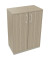 Flügeltürenschrank 3OH B800xT442xH1133 si/Eiche Nat