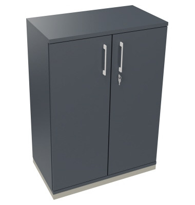 Flügeltürenschrank 3OH B800xT442xH1133 si/Lavagrau