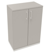 Flügeltürenschrank 3OH B800xT442xH1133 ws/Lichtgrau